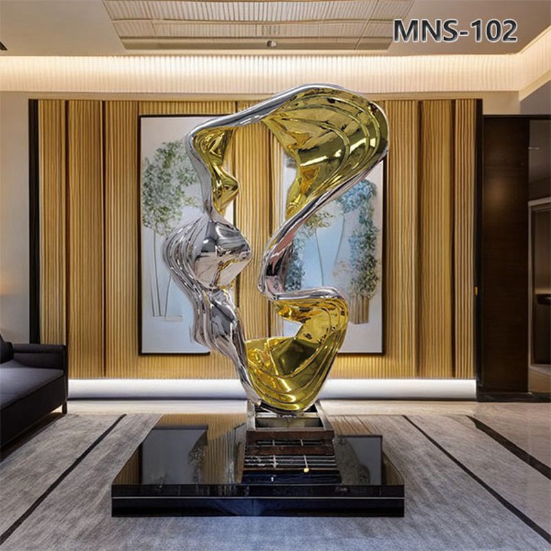 Stainless Steel Abstract Steel Sculpture Decor for Sale MNS-102