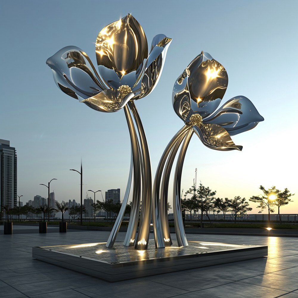 giant metal flower tree sculpture (3)