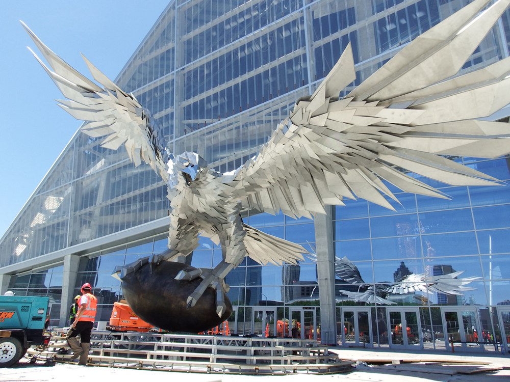 large metal eagle statue (3)