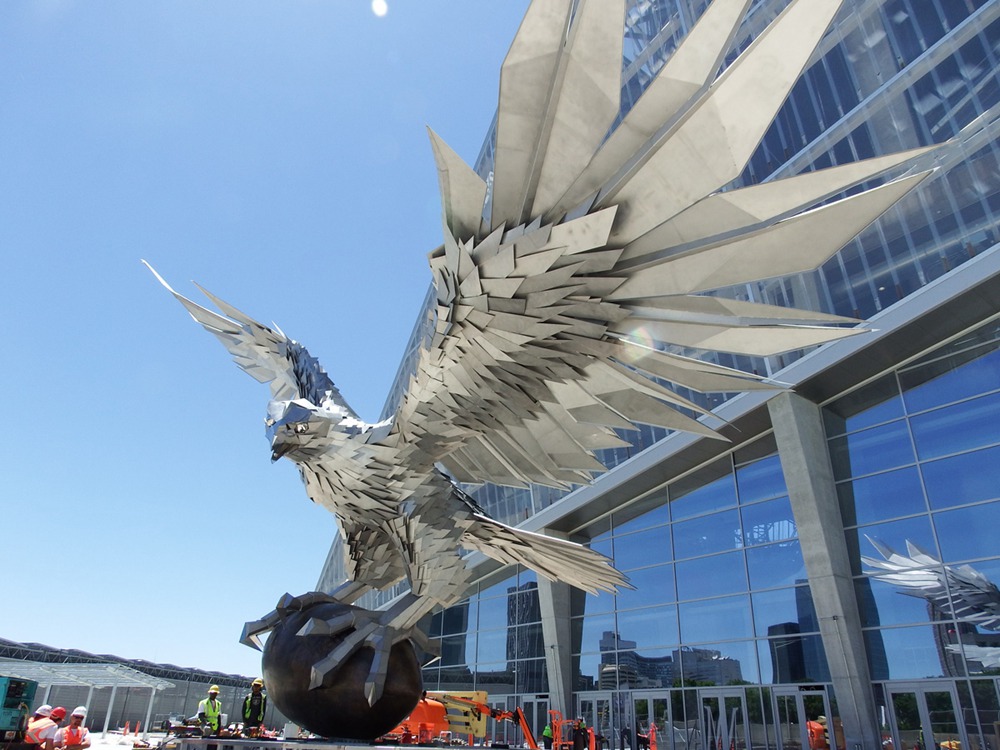 large metal eagle statue (4)