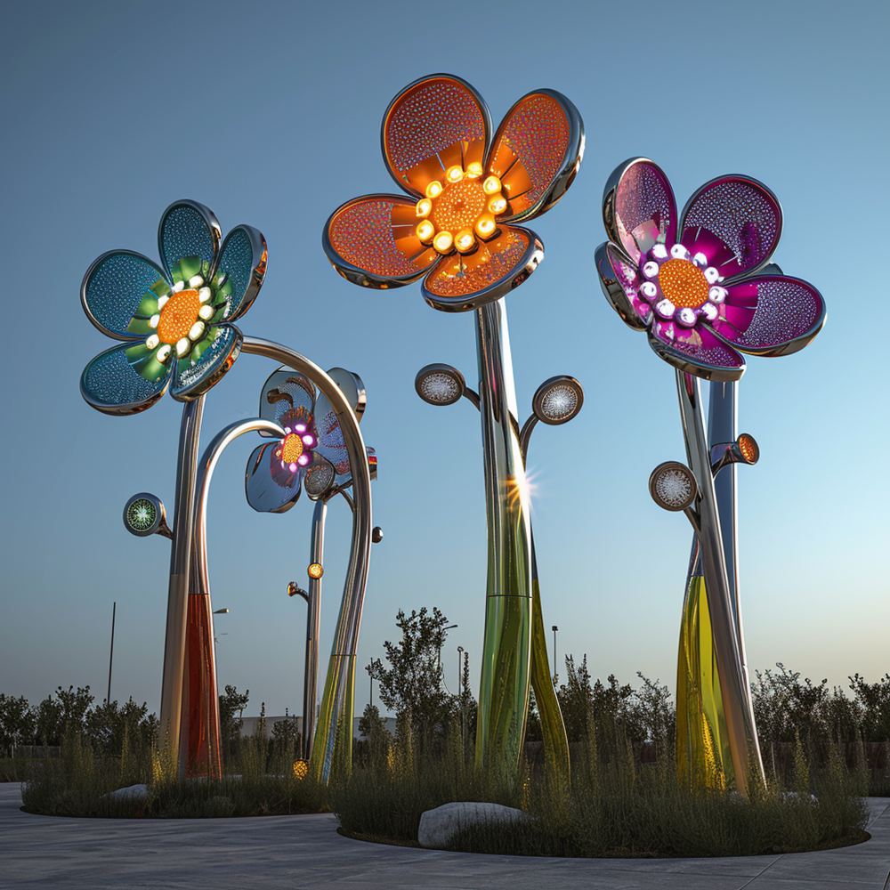 large metal flower sculpture (2)