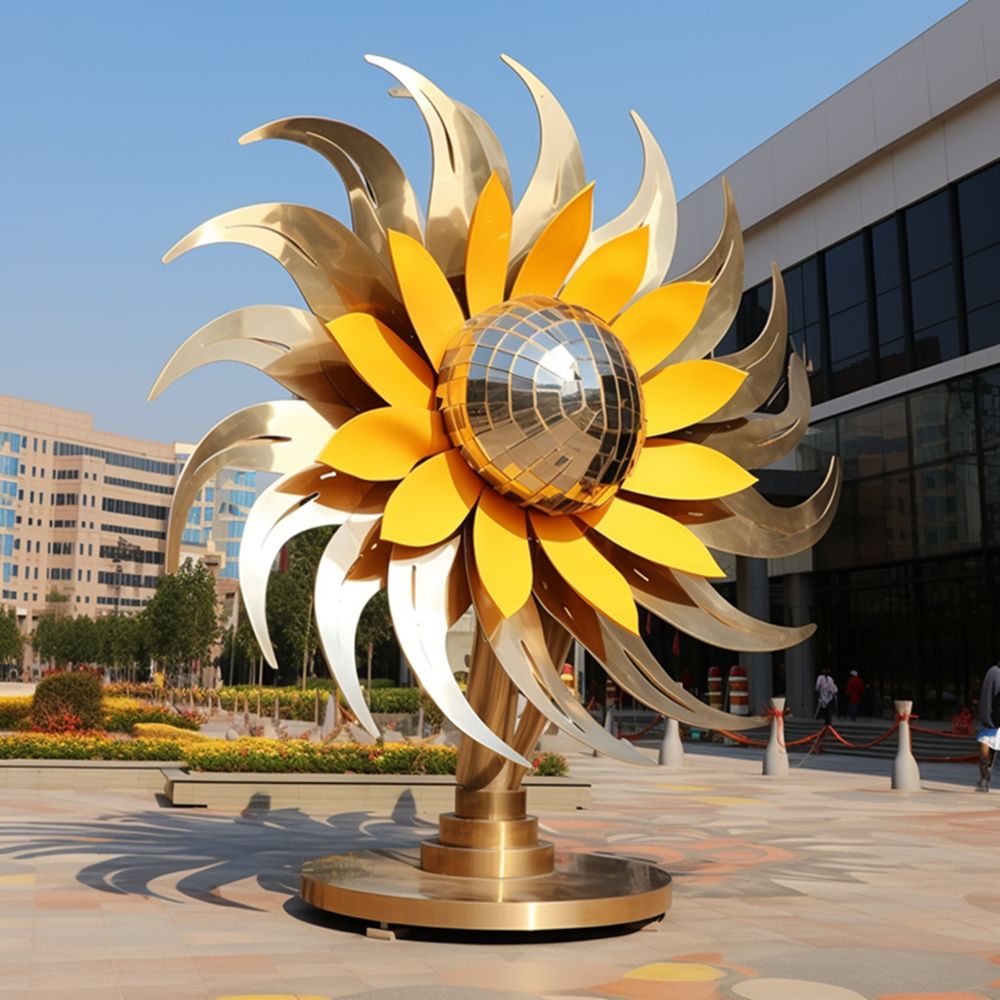 metal sunflower sculpture (1)