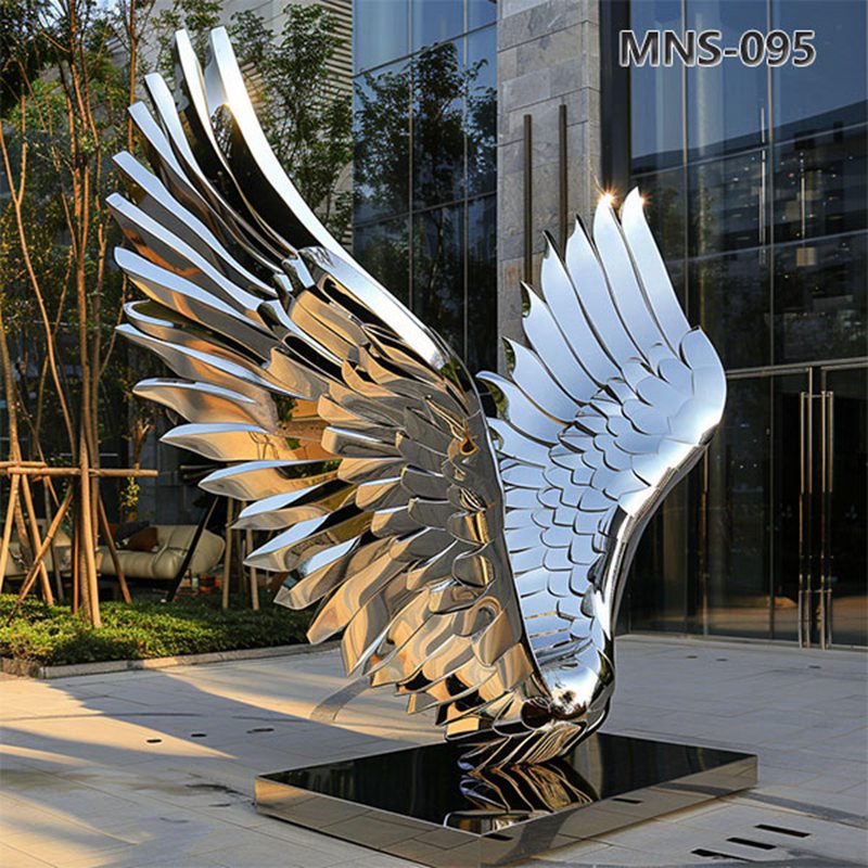 Large Outdoor Metal Garden Wing Sculpture Decor MNS-095