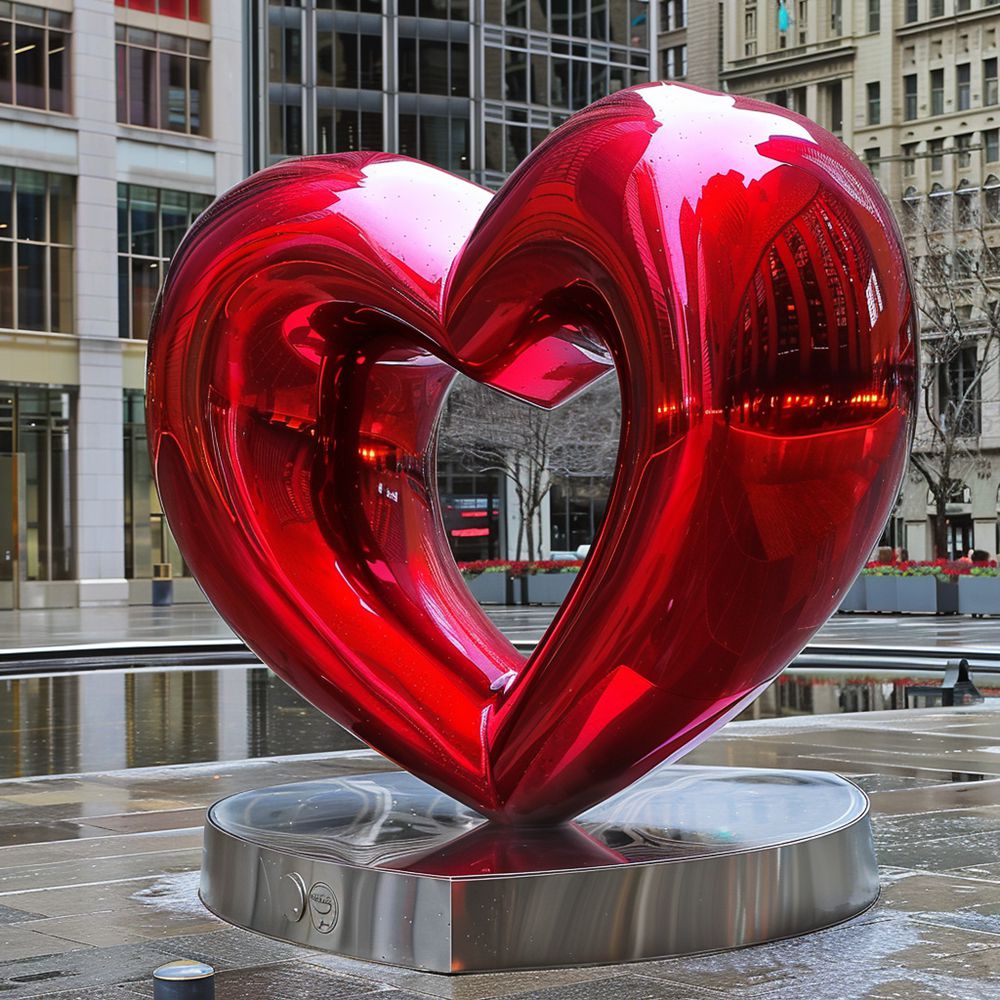 red heart sculpture (3)