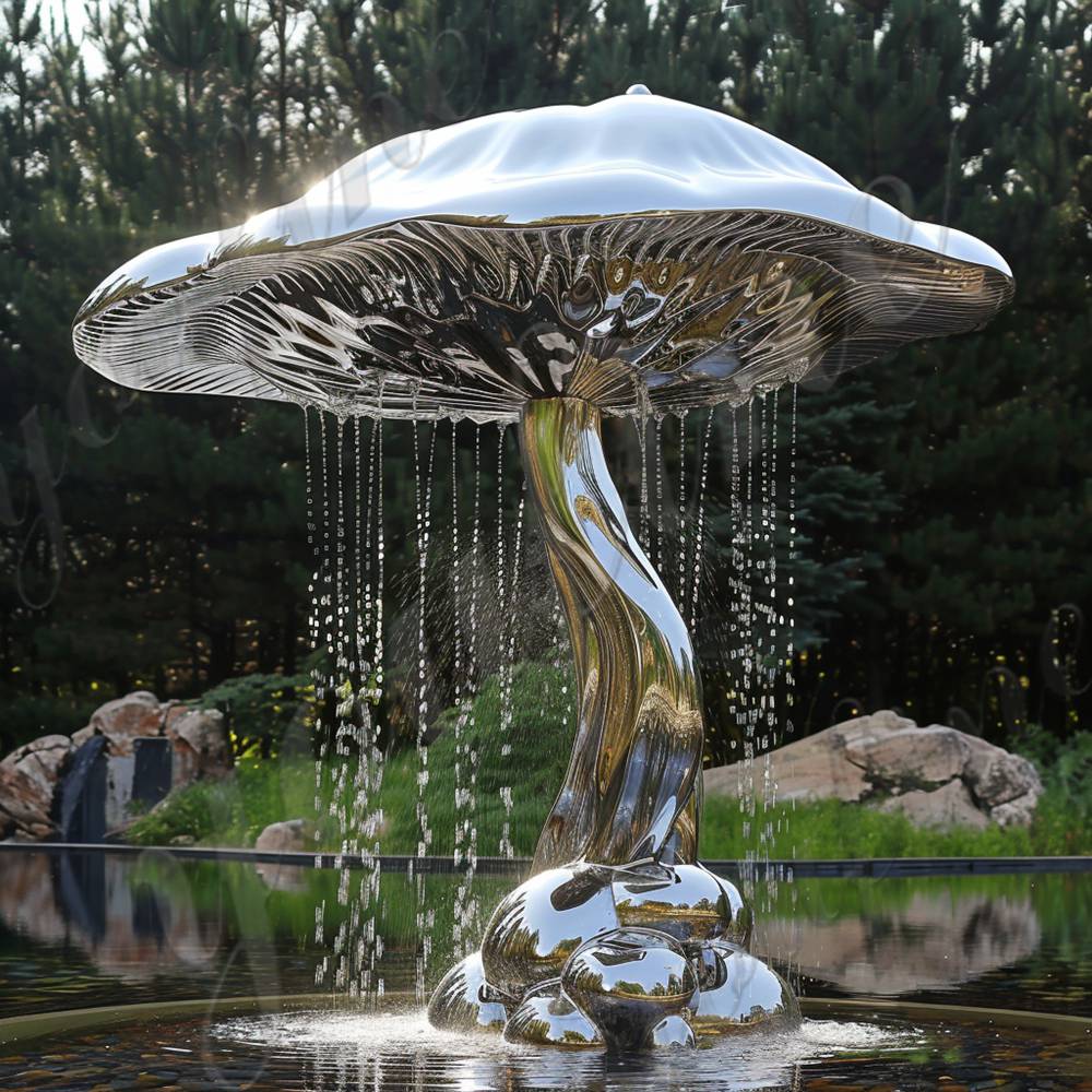 Mushroom Sculpture for Garden (6)