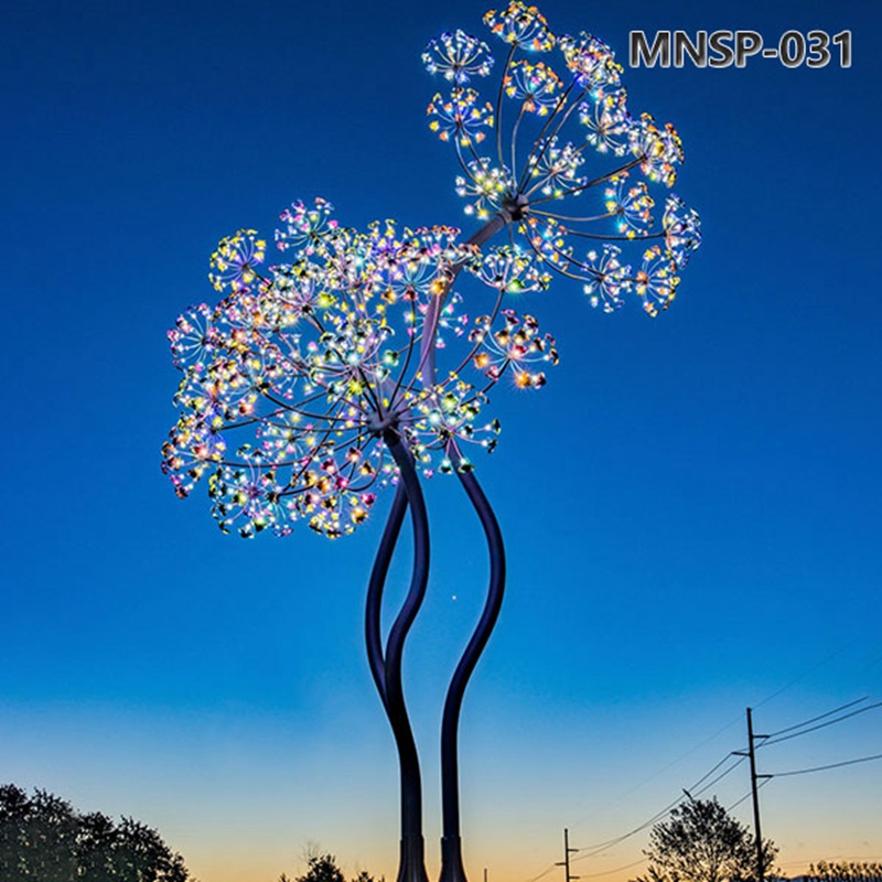 Lighting Stainless Steel Dandelion Sculpture for Outdoor MNSP-031