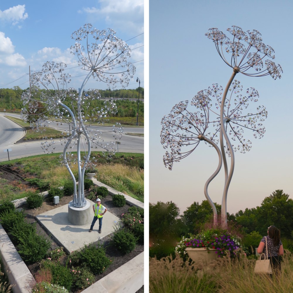 Stainless Steel Dandelion Sculpture for Outdoor (7)