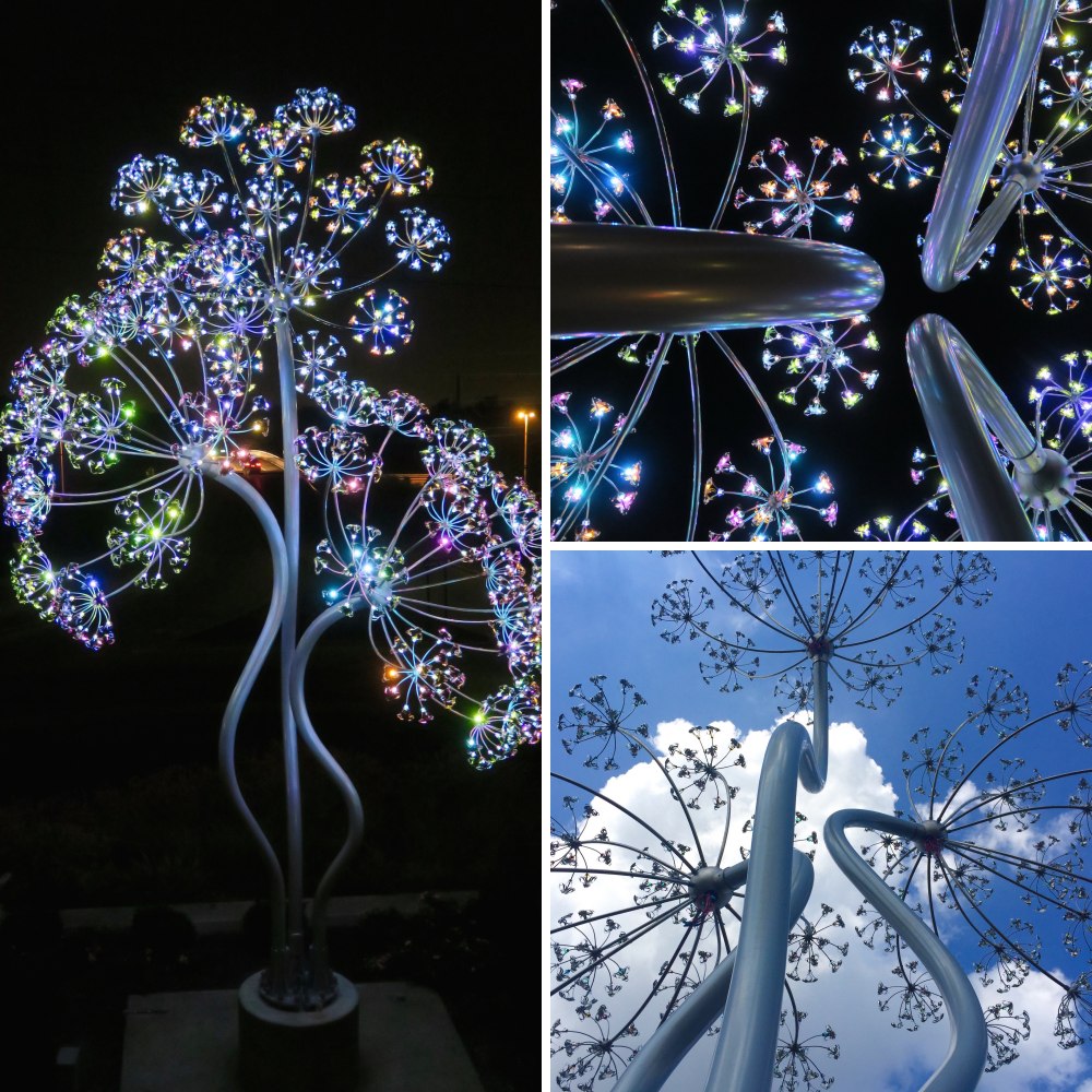 Stainless Steel Dandelion Sculpture for Outdoor (8)