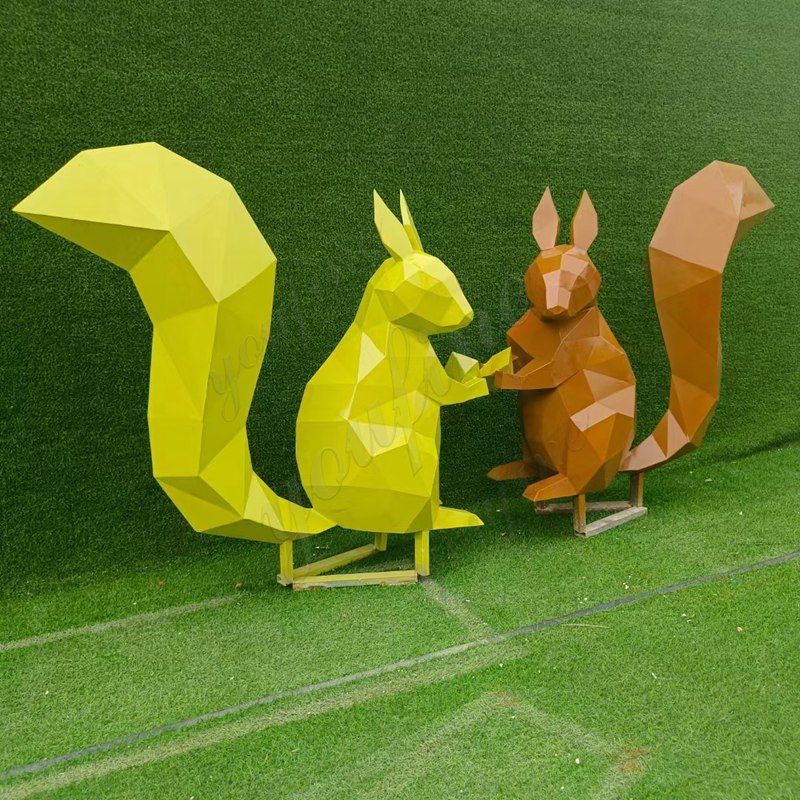 geometric squirrel sculpture (1)