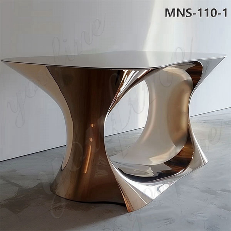Modern Mirror Stainless Steel Cocktail Table for Sale MNS-110