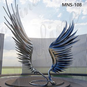 stainless steel wing sculpture (2)