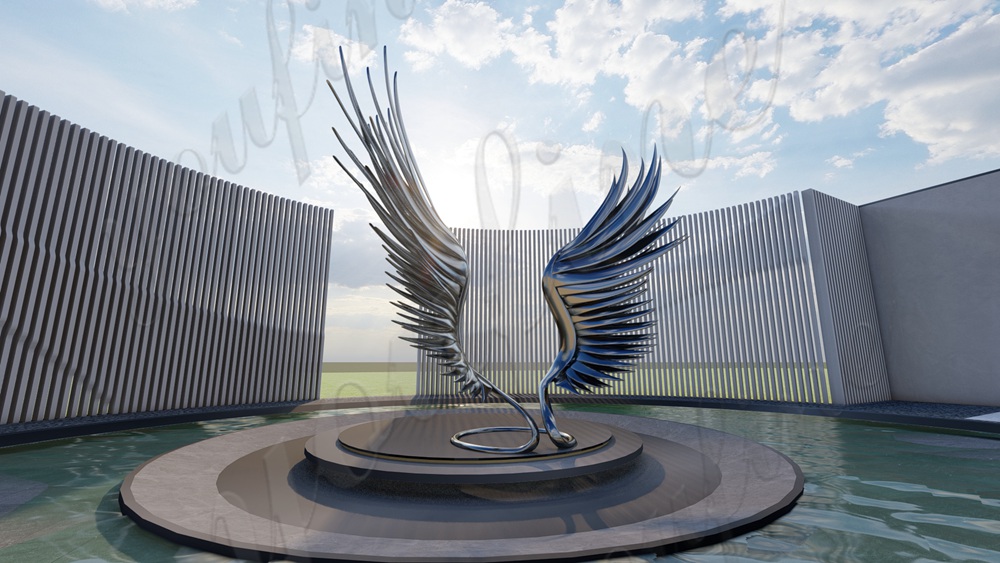 stainless steel wing sculpture (4)