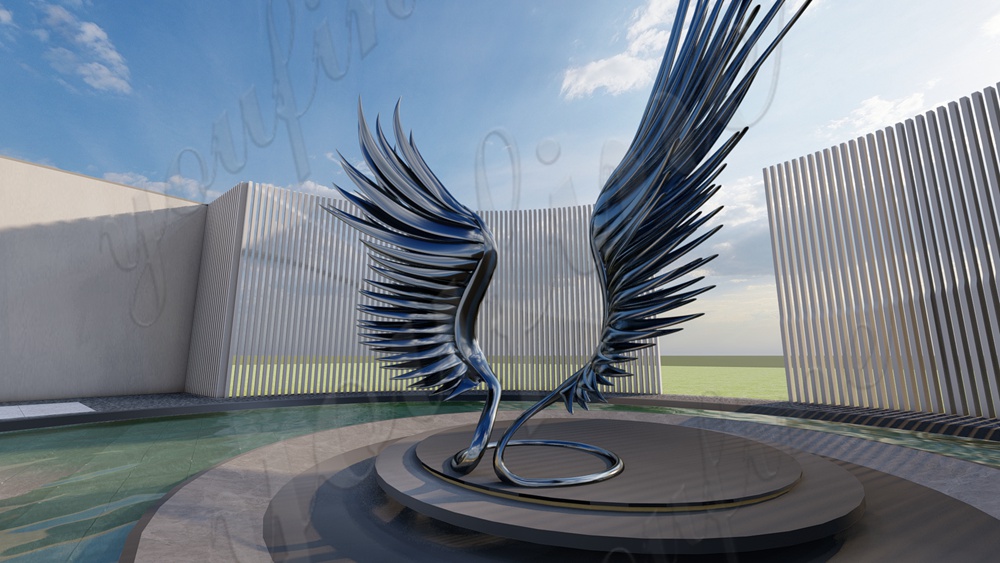 stainless steel wing sculpture (6)