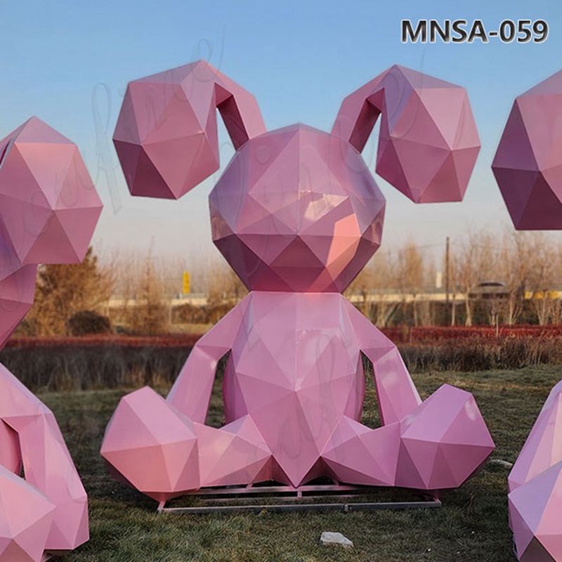 Decorative Geometric Giant Rabbit Sculpture for Outdoor MNSA–059