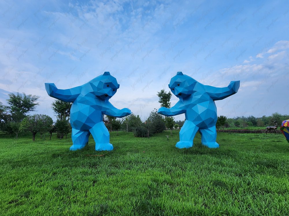geometric bear sculpture (3)