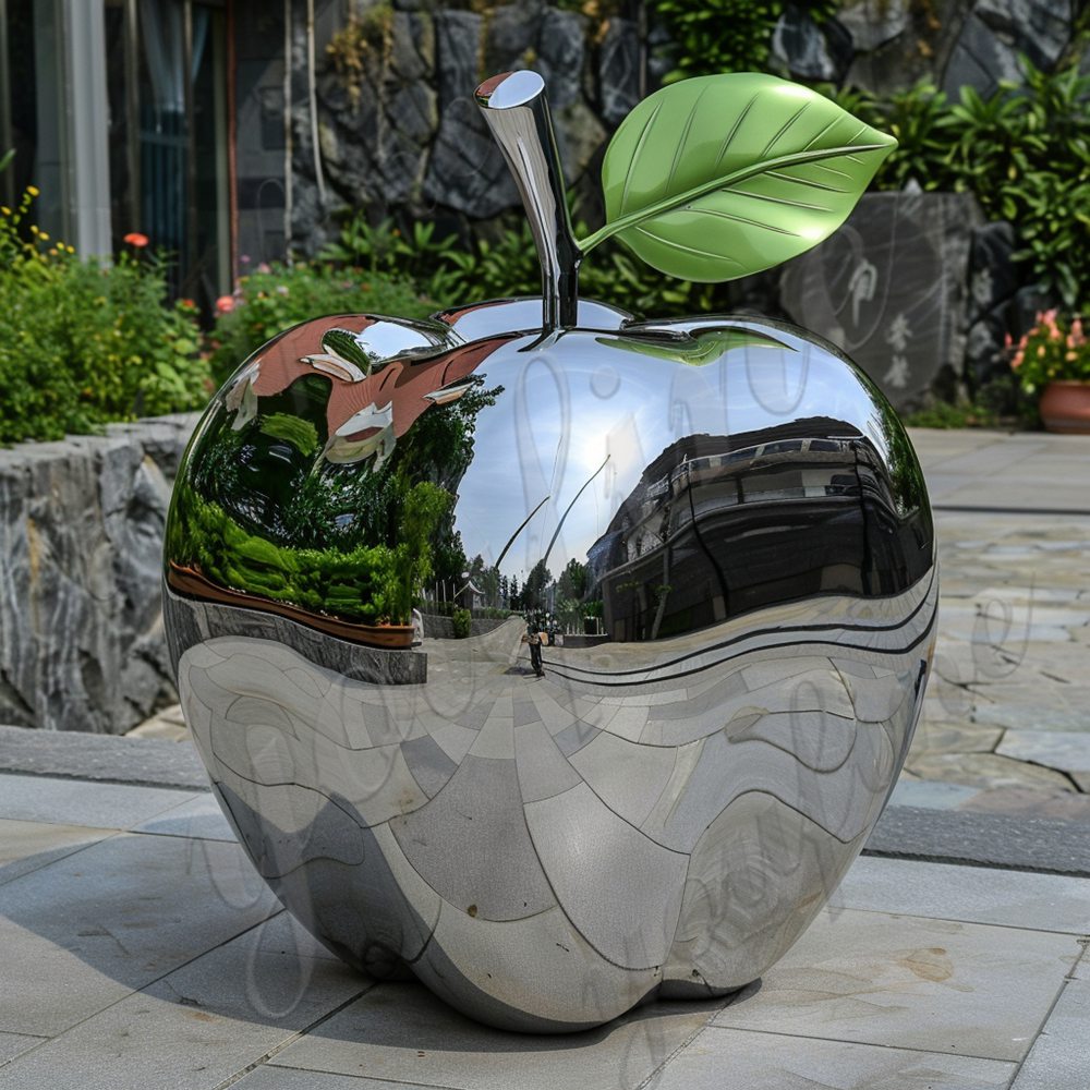 large metal apple sculpture (1)