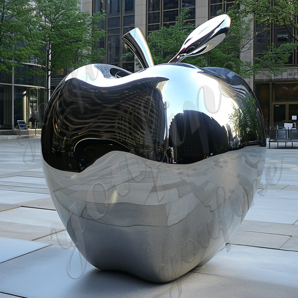 large metal apple sculpture (3)