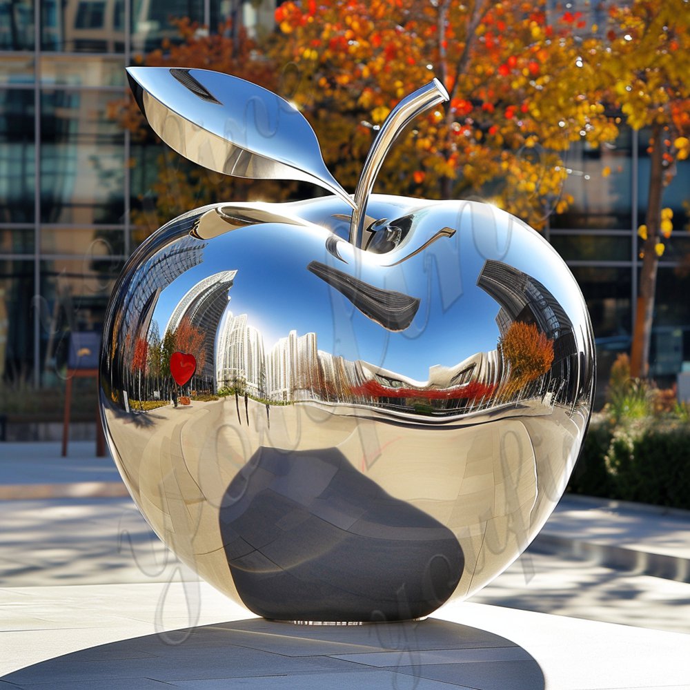 large metal apple sculpture (4)