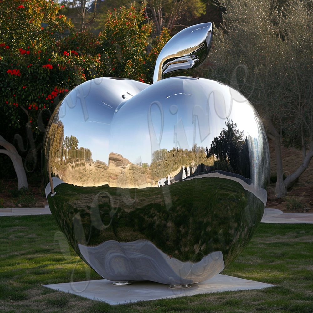 large metal apple sculpture (5)