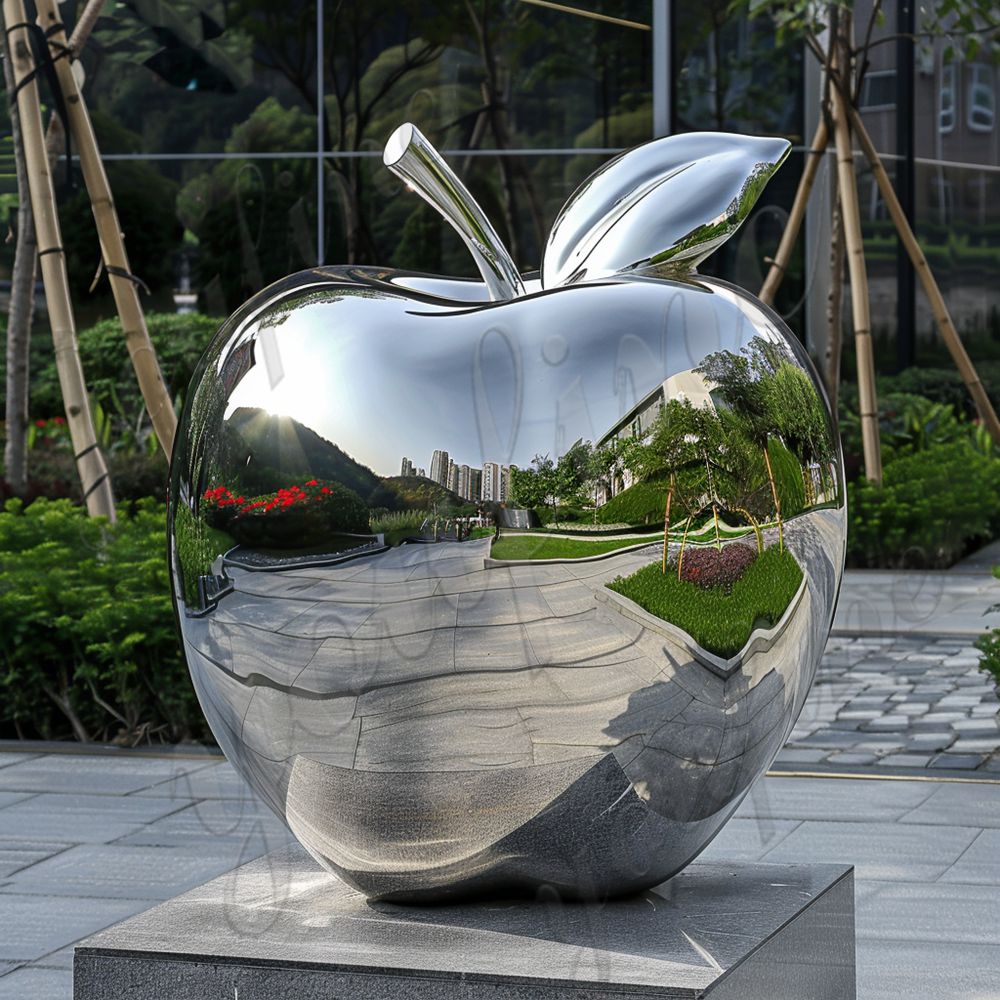 large metal apple sculpture (7)