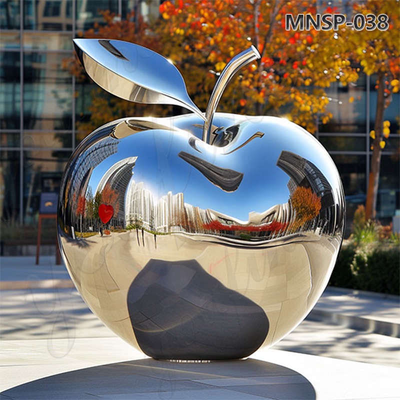 Mirror Stainless Steel Large Apple Sculpture Decor MNSP-038