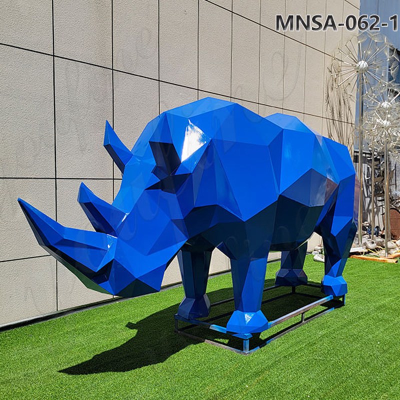 Modern Decorative Metal Rhino Sculpture for Sale MNSA–062