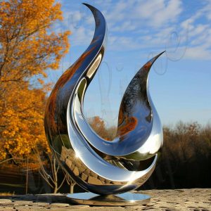 stainless steel flame sculpture (3)