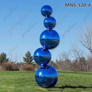 blue stainless steel ball sculpture (5)