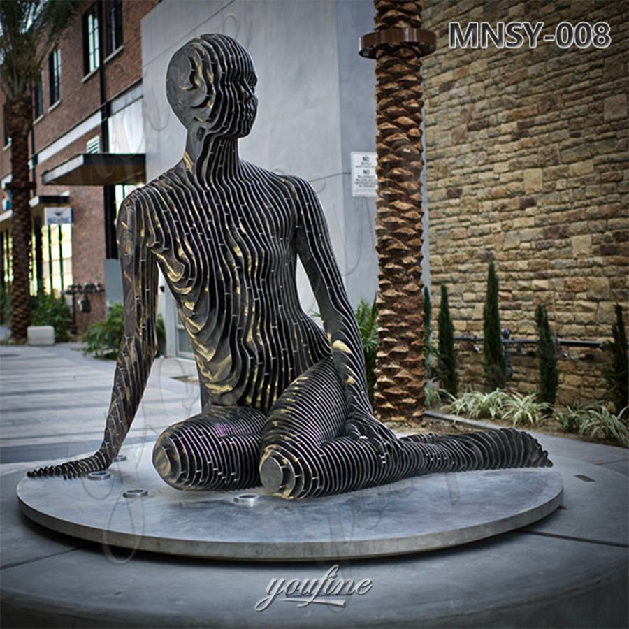 Famous Isabelle Stainless Steel Sliced Sculpture Decor MNSY–008