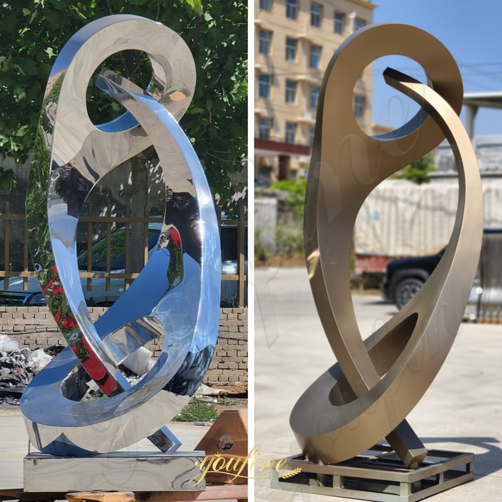 different color of yinyang sculpture