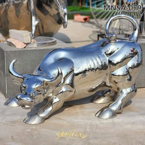 large metal bull sculpture