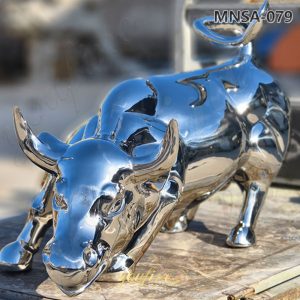metal bull sculpture