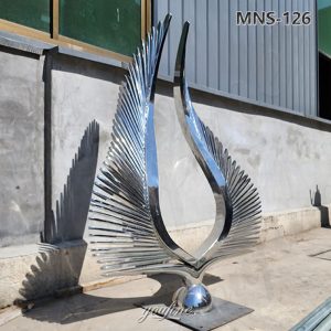 side view of abstract wing sculpture