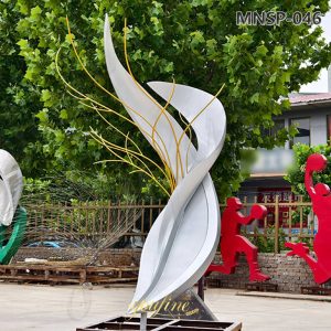 stainless steel abstract tree sculpture