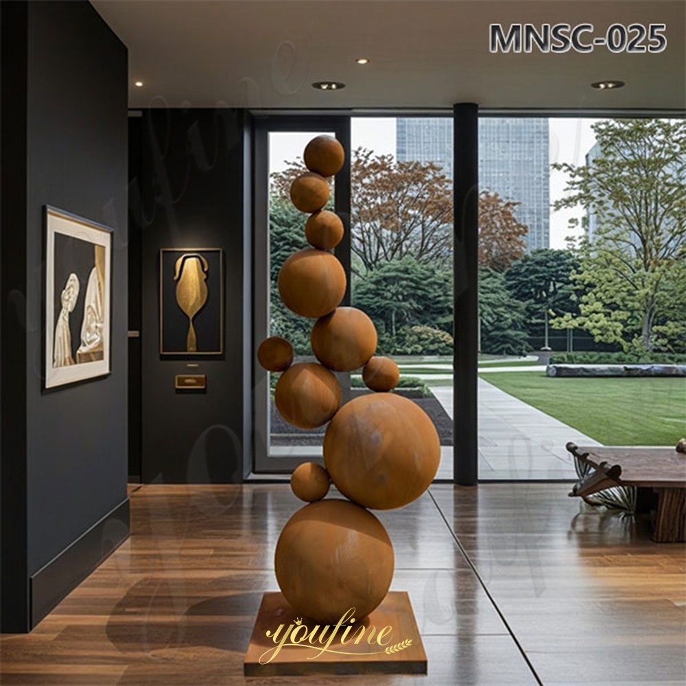 corten steel ball for decoration