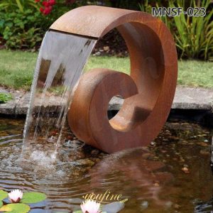 corten steel garden water fountains