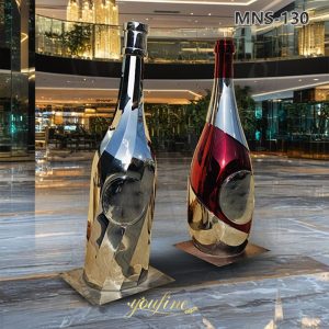custom metal wine bottle sculptures