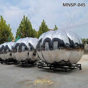 giant stainless steel pumpkin sculpture