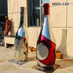 finished wine bottle sculpture