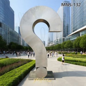 large question mark sculpture