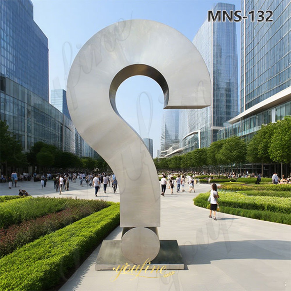 Large Stainless Steel Question Mark Sculpture