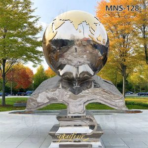 large globe sculpture