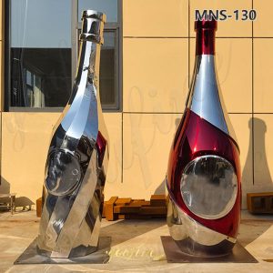 large wine bottle sculpture for commercial