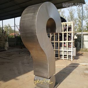 metal question mark sculpture