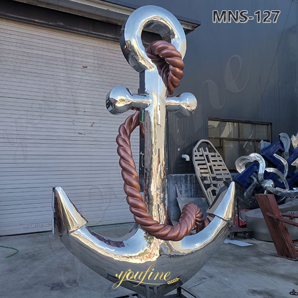 Large Metal Outdoor Anchor Sculpture