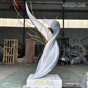 stainless steel abstract tree sculpture