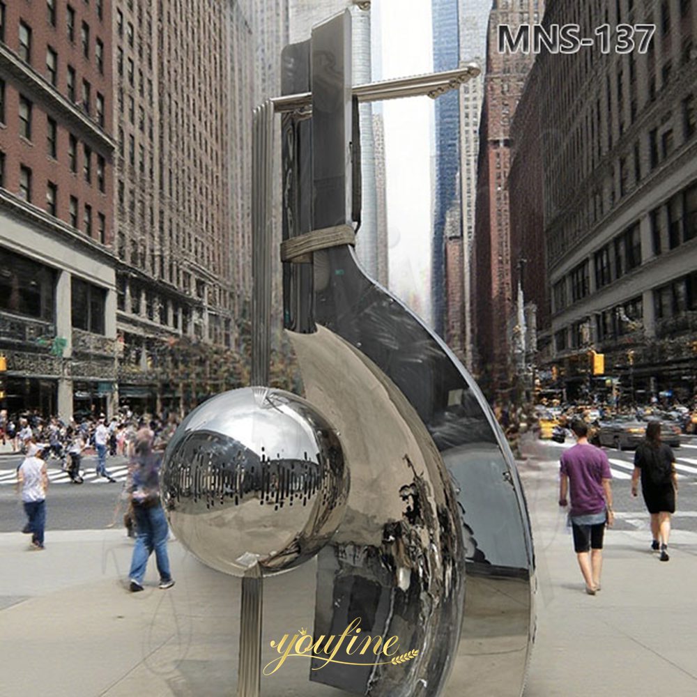 Large Public Metal Musical Instruments Sculpture