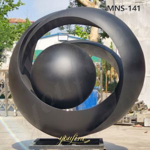 black metal sculpture for garden