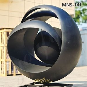 black metal sculpture for outdoor