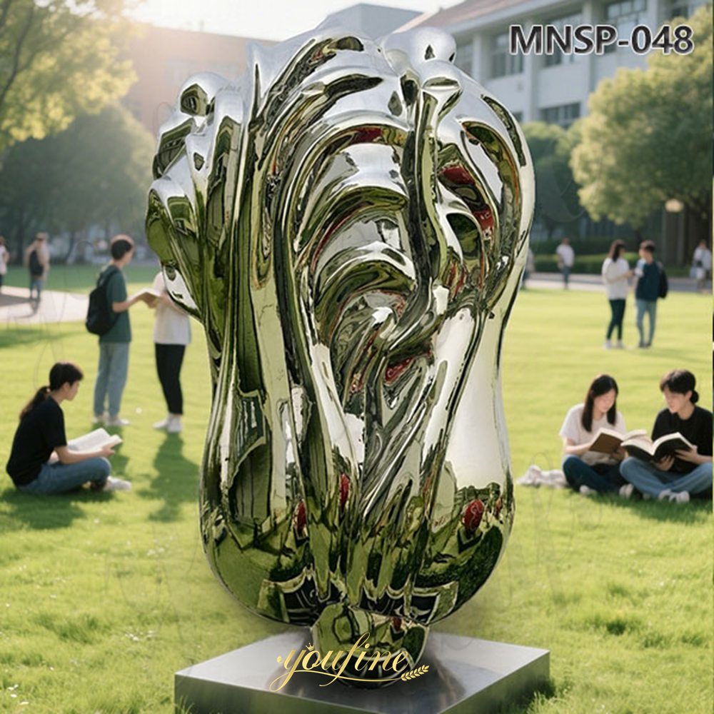 Large Stainless Steel Chinese Cabbage Statue